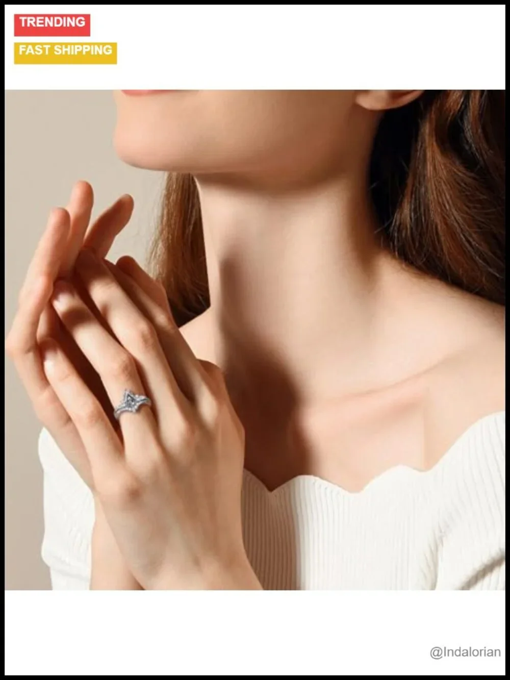 Sterling Silver Kite Cut Engagement Ring Set Women Size 8 Wedding